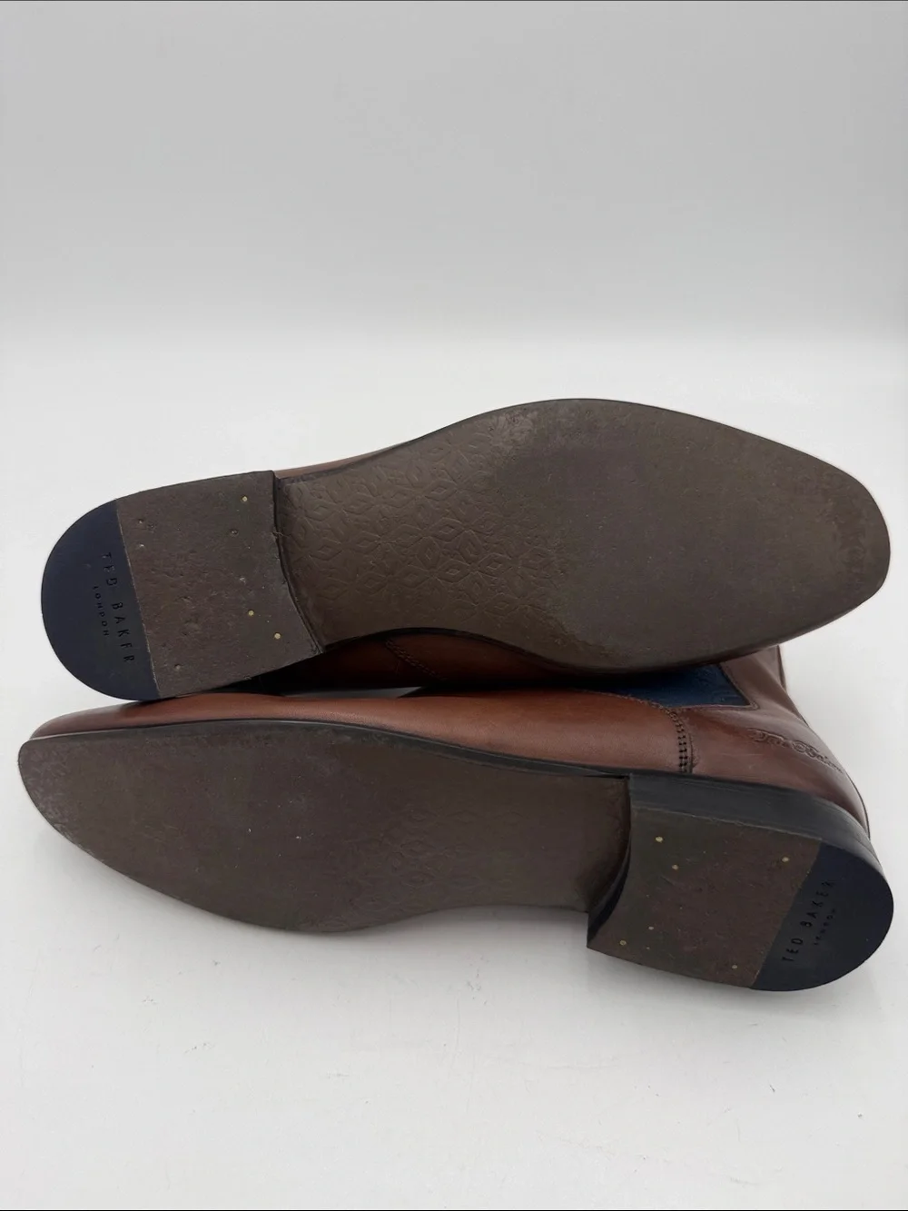 Ted baker Men's Brown Leather Chelsea Boots - Classic Formal Slip-On office